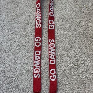 Red 'Go Dawgs' Beaded Bag Strap